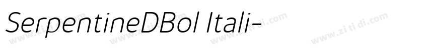 SerpentineDBol Itali字体转换